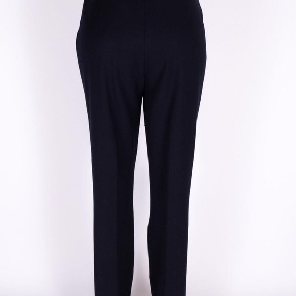 Ralph Lauren Black Label Wool Blend Stretch Straight Black Dress Pants SZ 12 - Picture 4 of 9